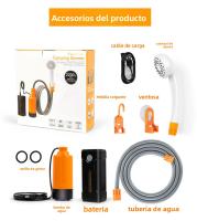 Ducha Portátil Multifunción – Sistema de Lavado para Camping,   Mascotas (Carga USB) - details 14