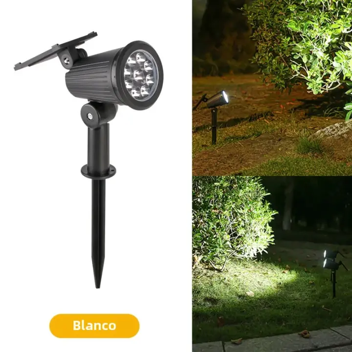 Spotlight Solar Con 9 LED Para Exterior IP65 Impermeable Ajustable En Brillo Para Jardín Patio De Casa Y Aceras Decoración - 1
