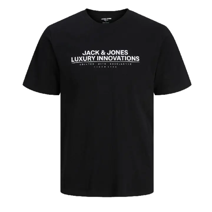 Jack & Jones Hombre Camiseta de Algodón Mod JPRSTAR TEE CREW  2025 Color Black Moda Casual Informal Primavera Verano Ref 276502 - 1