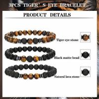 Pulsera de 3 piezas para hombre y Mujer-Pulsera de Piedra natural - Pulsera de moda - details 0