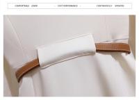 Vestido Elegante Para Mujer Con Doble Botón Y Cinturón Longitud Pierna Vestido Oscuro Blanco A-Line Estilo Oficina Moda Otoño 2025 - details 17