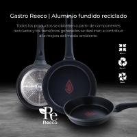 Cacerolas Ø24cm(4,7L)Ø28cm(7,2L), Cazo Ø16cm(1,3L) y Sartenes Ø20Ø24Ø28cm en Aluminio fundido con tapas GASTRO REECO MasterPRO - details 4