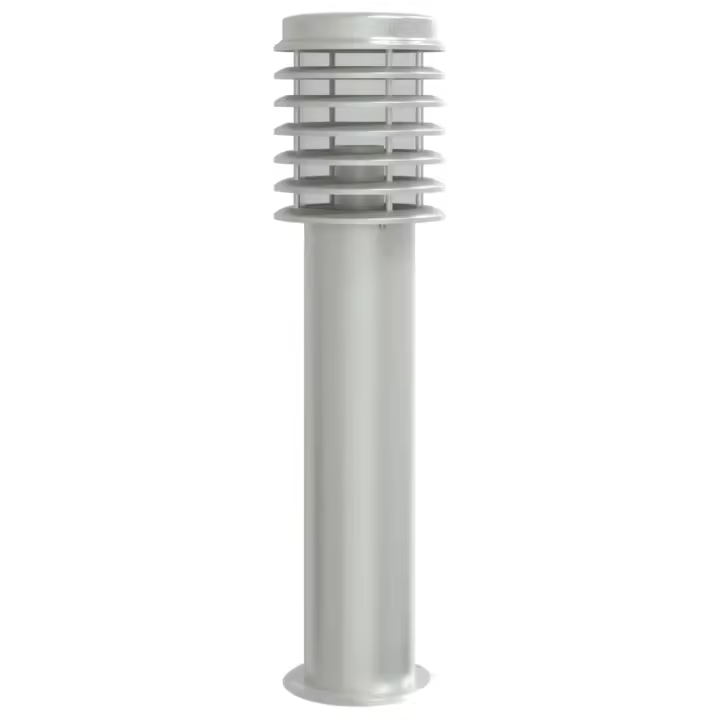 vidaXL Lámpara de suelo de exterior acero inoxidable 60 cm Color Negro,  Plateado, y mas - 1