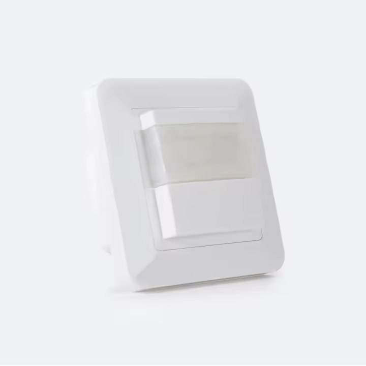 Ledkia Sensor de Movimiento PIR 120º Mecanismo Pared Cuadrado Blanco - 1