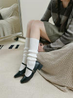 Calcetines Largos De Cashmere Para Mujer Calcetines De Piel Elegantes Y Confortables De Lana Gruesa Estilo Casual Talla Única - details 12