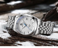 Reloj Mecánico Automático ADDIESDIVE Para Hombre Resistente Al Agua De 10 Barra Material De Pulsera Y Carcasa De Acero Inoxidable Cristal De Zafiro Luminoso Dorado Estilo Casual Y De Negocios - details 11
