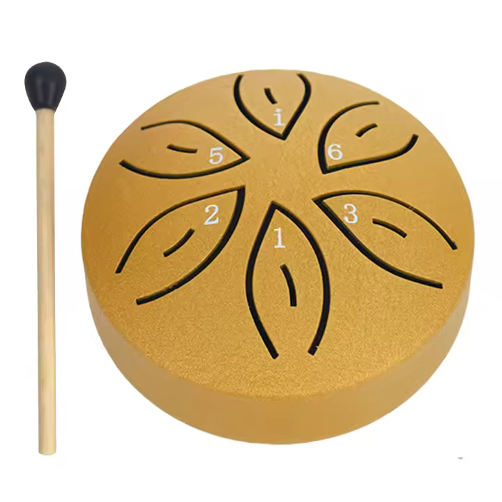 Percutor De Acero De 3 Pulgadas Con 6 Notas Instrumento Musical Único Para Yoga Y Meditación Llamado Campana De Lluvia - 1