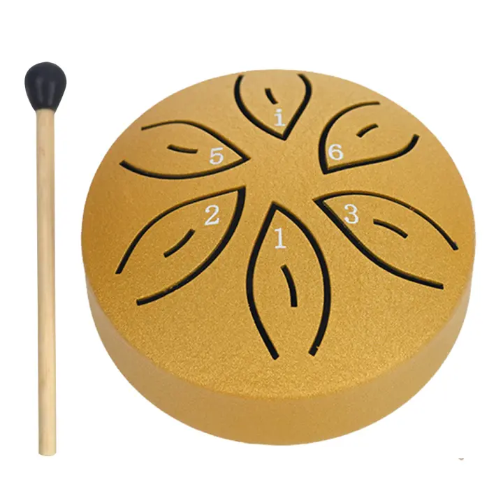 Percutor De Acero De 3 Pulgadas Con 6 Notas Instrumento Musical Único Para Yoga Y Meditación Llamado Campana De Lluvia - 1