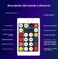 Tira De LED RGBIC Con Control De Voz Bluetooth Y Tiempo De Fondo De Fuegos Artificiales Coloridos USB Para Ambiente Y Música - details 7