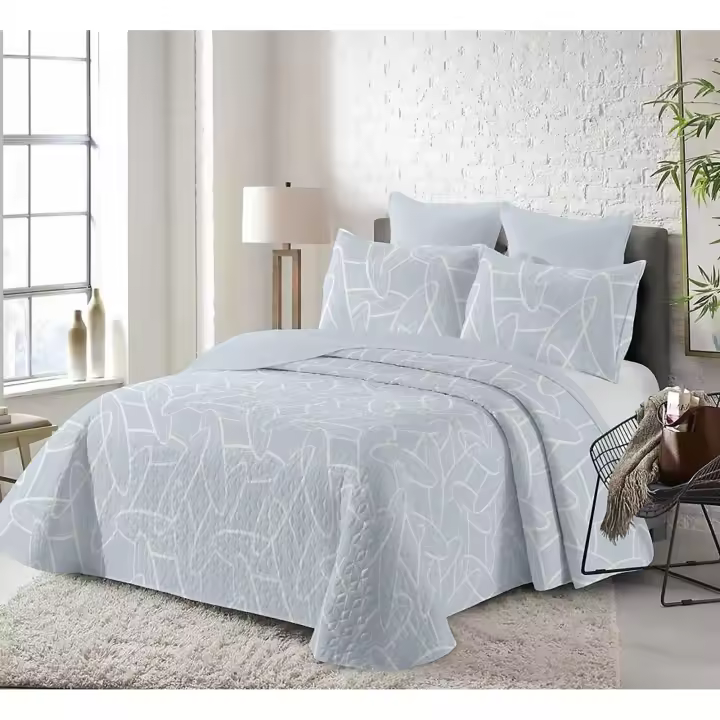 Colcha boutí + 2 fundas de almohada , Estampada para Primavera, Verano, otoño e Invierno. 100% Microfibra 90cmX105cmX135cmx150xcm - 1