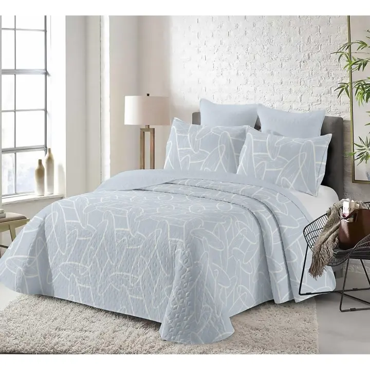 Colcha boutí + 2 fundas de almohada , Estampada para Primavera, Verano, otoño e Invierno. 100% Microfibra 90cmX105cmX135cmx150xcm - 1