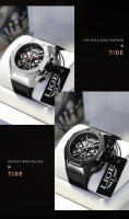 Reloj LIGE De Lujo Para Hombre Cronógrafo Resistente Al Agua Con Manos Luminosas Reloj Deportivo De Cuarzo Con Fecha Y Display Sin Números Material De Correa De Silicona - details 13