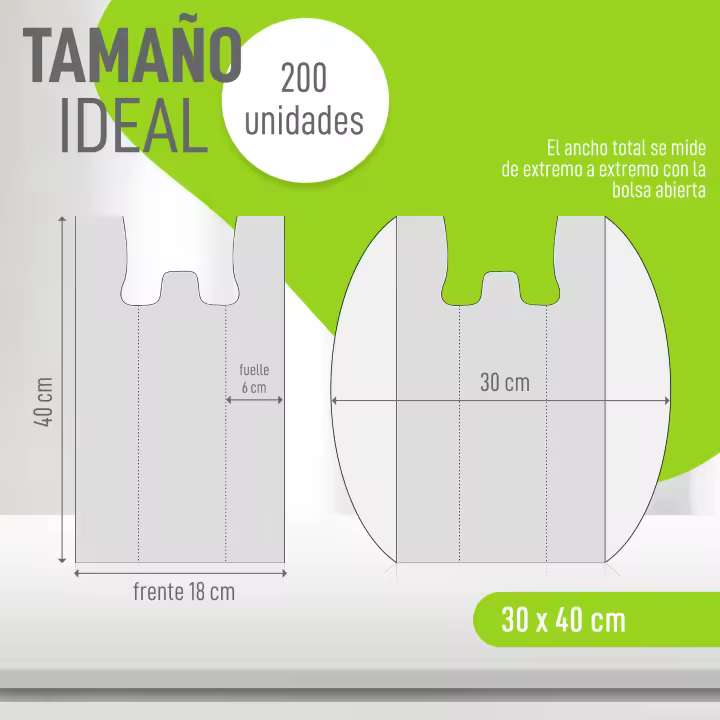 MARCPRINT 200 Bolsas Plastico - Bolsas de Plastico  - Bolsas de Plastico con Asas - Bolsas Plastico - Bolsas Plastico Asas de Polietileno - 1