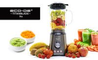ECODE Batidora americana de vaso Titanblade Pro, cuchillas 6 hojas titanio, vaso medidor 40ml, acero inoxidable, jarra cristal 1890ml Thermosecur, tapa superior, acabado Chrome Bronze ECO-480 Eco-de - details 0
