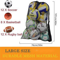 Bolsa De Red Extra Grande Para Baloncesto Con Cordón Y Bolsillo Cerrado Ideal Para Fútbol Voleibol Y Baloncesto Almacenamiento Deportivo - details 6