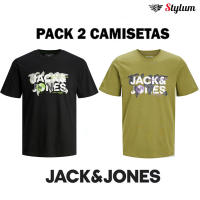 Jack & Jones Hombre Pack 2 Camisetas de Algodón de 160 grs de Algodón Ajuste REGULAR FIT Moda Casual informal REF 268439 - details 3