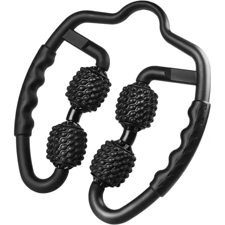 Rodillo de doble músculo, rodillo manual para piernas, reparación de brazos, pantorrillas, muslos, codos, masajeador de tejido profundo para celulitis, herramienta de masaje con rodillo de espuma para puntos gatillo - 1