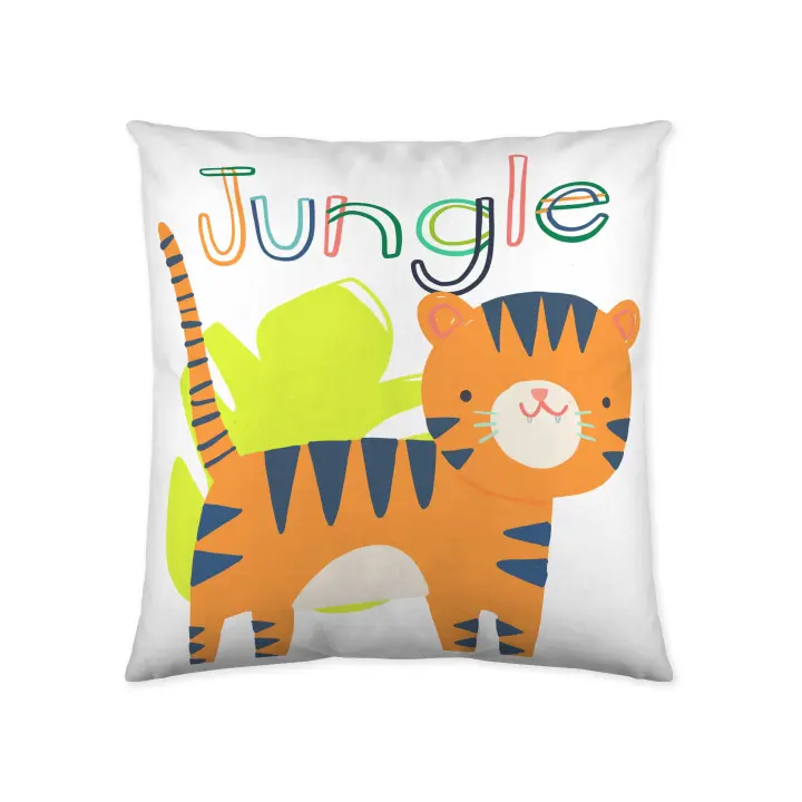 NATURALS - Funda Cojín Vacío Estampada - 100% Algodón Extra Suave - 50X50 cm - Fabricado en España - Modelos Infantil Fantasia - 1