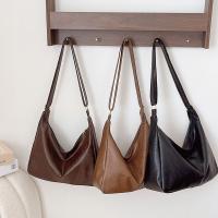 Bolso De Hombro Para Mujer De Cuero PU Vintage Estilo Maillard Casual Gran Capacidad Textura Moda Cruzado Bolso De Compa\u00f1ero - details 19