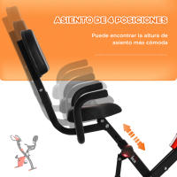 HOMCOM Bicicleta Estática Plegable Regulable en Altura Resistencia Magnética Ajustable Bicicleta de Ejercicio Fitness con Pantalla LCD y Asiento con Respaldo 97x51x115 cm - details 4