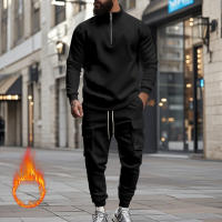 Conjunto Deportivo Casual Para Hombres Verano Otoño Invierno Con Cierre De Cremallera Y Veludo Tejido De Poliéster Talla S a XXXL - details 27