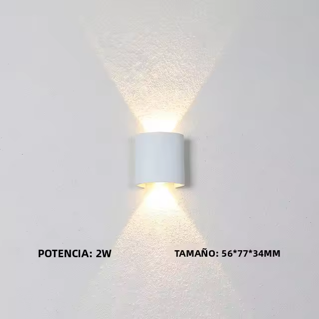 Lámpara De Pared LED Exterior Iluminación De Escaleras Y Pasillos Moderna Resistente Al Agua 2W 4W 6W 8W 10W 12W Para Dormitorio Y Vestíbulo Instalación En Pared - 1