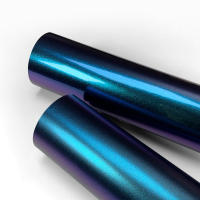 Película De Cambio De Color Para Coche Chameleon Vinilo Enrollado Púrpura a Azul Adhesivo Elástico Con Suelo De Aire Para Automóviles Y Accesorios De Motocicleta - details 10