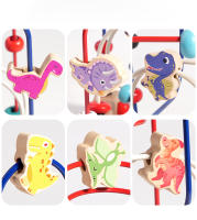 Juguetes Montessori Para Bebés Madera Dinosaurio Carrusel De Bolas Laberinto Educativo Para Niños Juego De Matemáticas Tema Animales Y Naturaleza - details 2