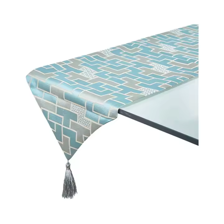 Camino 30*180 azul rectangulos joelene  Material: Poliester Medidas (Ancho*Alto*Fondo): 30*180*0.4Presume de casa - 1