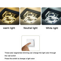 Lámpara De Techo Moderna Nórdica Con Cristales LED Para Sala Comedor Pasillo Cocina Decorativa Blanco Instalación Suelta - details 9