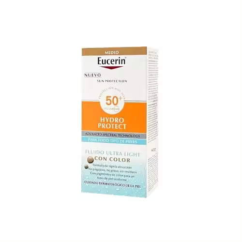 Eucerin Sun Fluido Solar Facial Hydro Protect Con Color Medio FPS50+ 50ml - 1