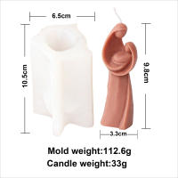 Molde De Silicona 3D Para Vela Mom Con Bebé Virgen Mold De Cera Y Resina Figura Humana Regalos De Arte Abstracto Familiar - details 1