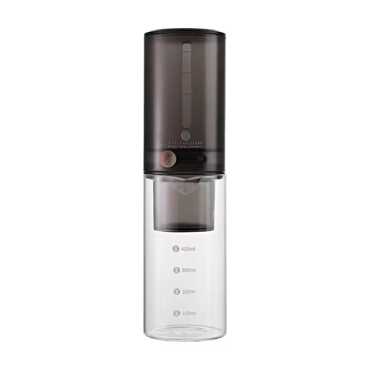 Cafetera Cold Brew, (4 Tasas/600 ml) para café frío, cafetera de bebidas frías, de Goteo Cafeteras, tasa de Goteo ajustable, viene con 100 Papeles de filteras. (Negro) - 1