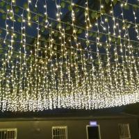 Curtain Lights LED Faeiry 4x0.6m Para Decoración De Jardín Y Patio Luz De Calle Exterior Para Fiesta De Navidad Instalación Sencilla - details 8