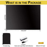 Cortinas De Blackout Completo Mejoradas Con Cinta Mágica Bloqueo De Calor Y UV Desmontable Película De Ventana DIY Cubierta De Ventana Sombreada Cortinas Modernas - details 14