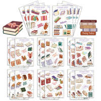 8PCS Pegatinas Creativas De Libros Retro Para Teléfono Móvil Y Computadora Resistentes Al Agua Estilo DIY Notebook - details 0