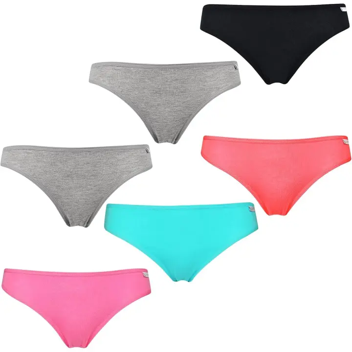 DOUBLE M Pack 6 Bragas Mujer, COLOR aleatorio Sorpresa,  Braguitas  Algodón Cómodos Suaves Deportivos , Mujer, Ropa Interior Femenina, Tallas S,M,L,XL - 1