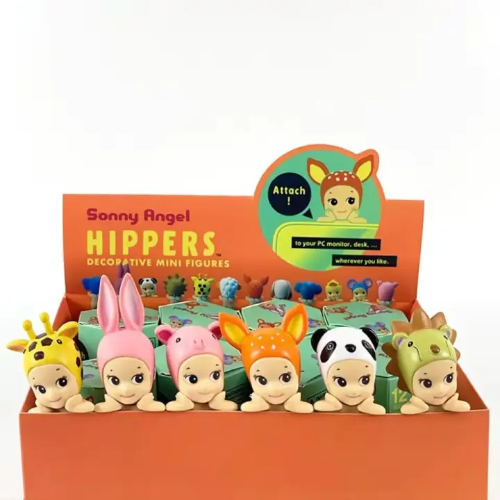 Sonny Angel I Caja 12 Figuritas Adhesivas Coleccionables Aleatorias I Serie Hippiers. - 1