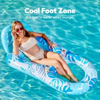 Flotadores Inflables para Piscina, Reclinable para Adultos, Flotador de Piscina con Respaldo Ajustable, Silla Flotante con Portavasos y Reposapiés para Fiesta de Verano en la Piscina - details 3