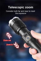 Linterna Recargable De Doble Fuente De Luz Nueva 500W LED Amarilla Potente Torcha 110000LM Alta Potencia Con Luz LED Y Recargable - details 5