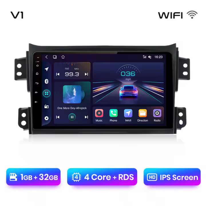 Junsun Tech Android 13 Radio para SUZUKI Splash Ritz 2004 2005 2006 2007 2008 2009 2010 de Coche con Chip Qualcomm de 8 Núcleos CarPlay Inalámbrico Autorradio Estéreo Pantalla HD Multimedia - 1