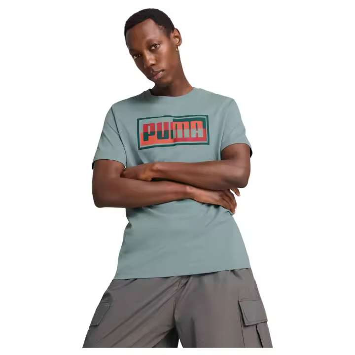 Camiseta de Manga Corta Puma Graphics Box para hombre en color azul - 1
