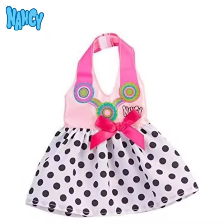 Vestido Nancy blanco con lunares negros ropa de verano para muñeca Famosa - 1