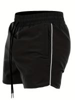 Shorts De Verano Para Deportes De Running Para Hombres Corte Ajustado Tres Puntos Con Bolsillo De Cremallera Rápido Secado Entrenamiento Fitness - details 11