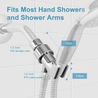 Soporte para ducha ajustable, soporte para Brazo de ducha para conectar el Brazo de ducha y la manga de ducha, cromada - details 0