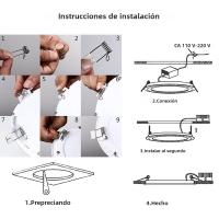 Lámpara De Techo Revestida De LED Ultra Delgada Con Control De Intensidad WW-3000K NW-4000K CW-6000K Aluminio Para Foyer - details 12