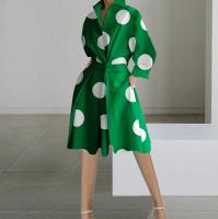 Vestido Casual De Mujer Para Otoño Con Cuello En V Y Mangas Largas Estilo Oficina Decoración Con Botones Longitud De Rodilla Color Sólido - details 8