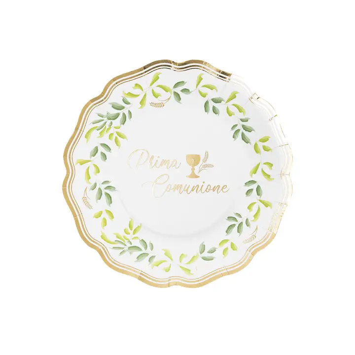 Platos Liberty Primera Comunión D 21 Cm Blanco Cf 8 Uds - 1
