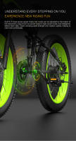 Bezior X1500 NIEVE BICICLETA ELÉCTRICA FAT BIKE 26*4,0 1500W 48V12.8AH PLEGABLE EBIKE FRENO DE FRENO HIDRÁULICO - details 7
