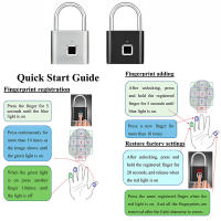 Cerradura De Huella Dactilar Inteligente Recargable Por USB Adecuada Para Armarios De Escuela Y Equipaje Cerradura De Dedo Con Reconocimiento Facial Material De Aleación De Zinc - details 4